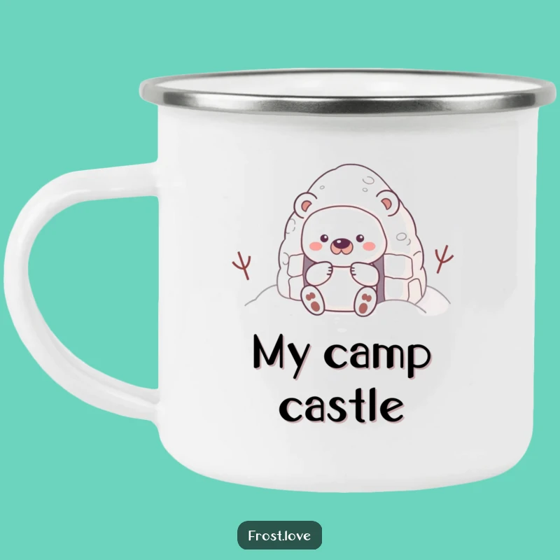 Funny Snow Bear Fort Camping Mug: Cozy Adventures, Perfect Shy Gift