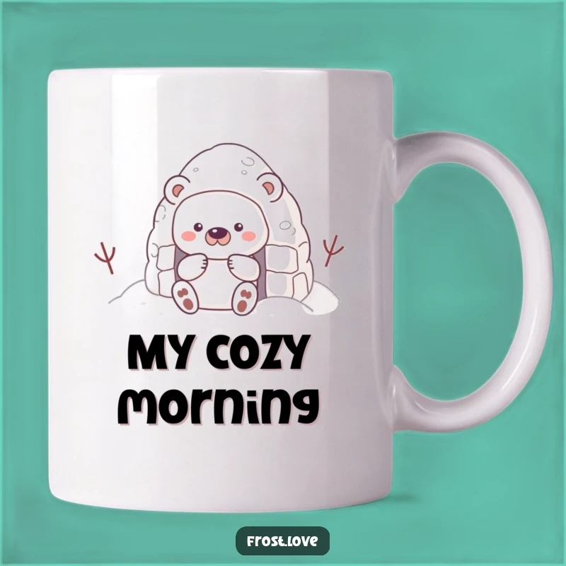 Funny Snow Bear Fort Mug: Cozy Creation, Perfect Shy Gift for Bear Lovers