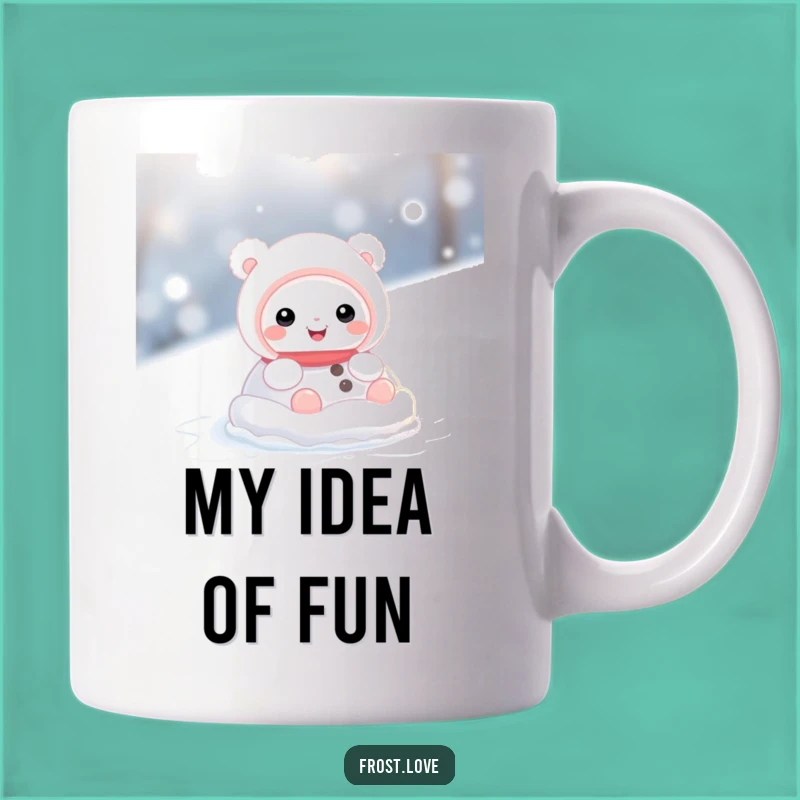 Funny Snow Creature Rolling Mug: Adorable Winter Fun, Perfect Hilarious Gift
