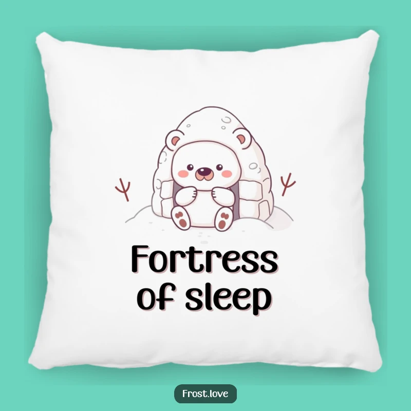 Funny Cozy Snow Bear Fort Pillow: Comfort & Creation, Perfect Winter Gift