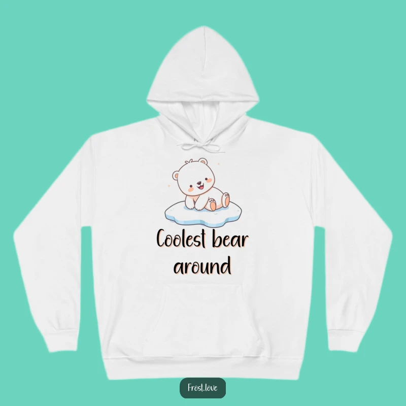 Funny Kawaii Polar Bear Sliding Hoodie: Cozy Arctic Comfort Gift