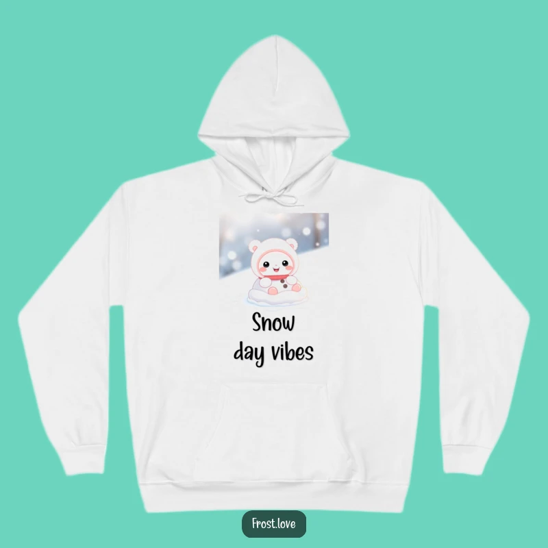 Funny Cozy Snow Creature Rolling Hoodie: Warm Winter Laughs, Perfect Hilarious Gift