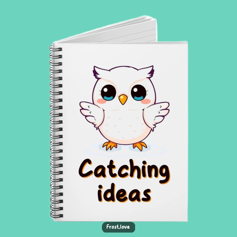 Funny Kawaii Snow Owl Notebook: Adorable Notes, Perfect Winter Gift