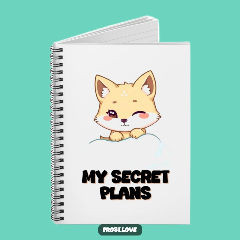 Funny Arctic Fox Winking Notebook: Sly Animal Journal Gift